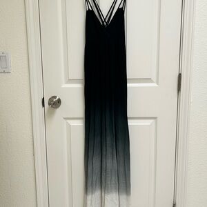 Black and White Ombre Maxi Dress